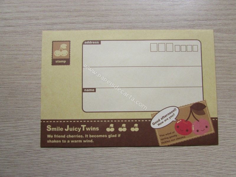 Verso do envelope