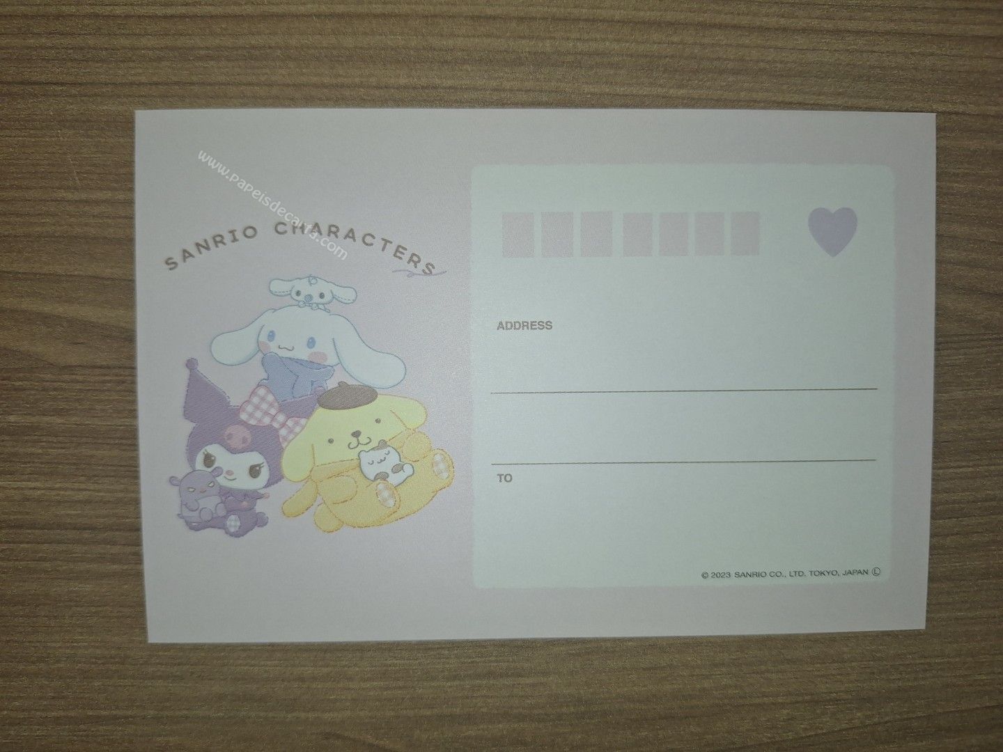Verso do envelope