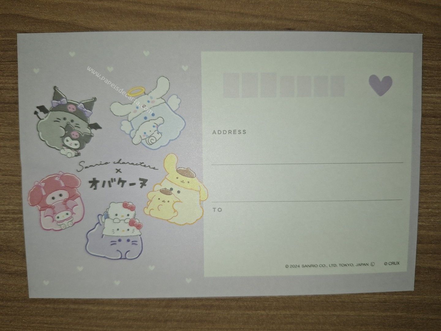 Verso do envelope