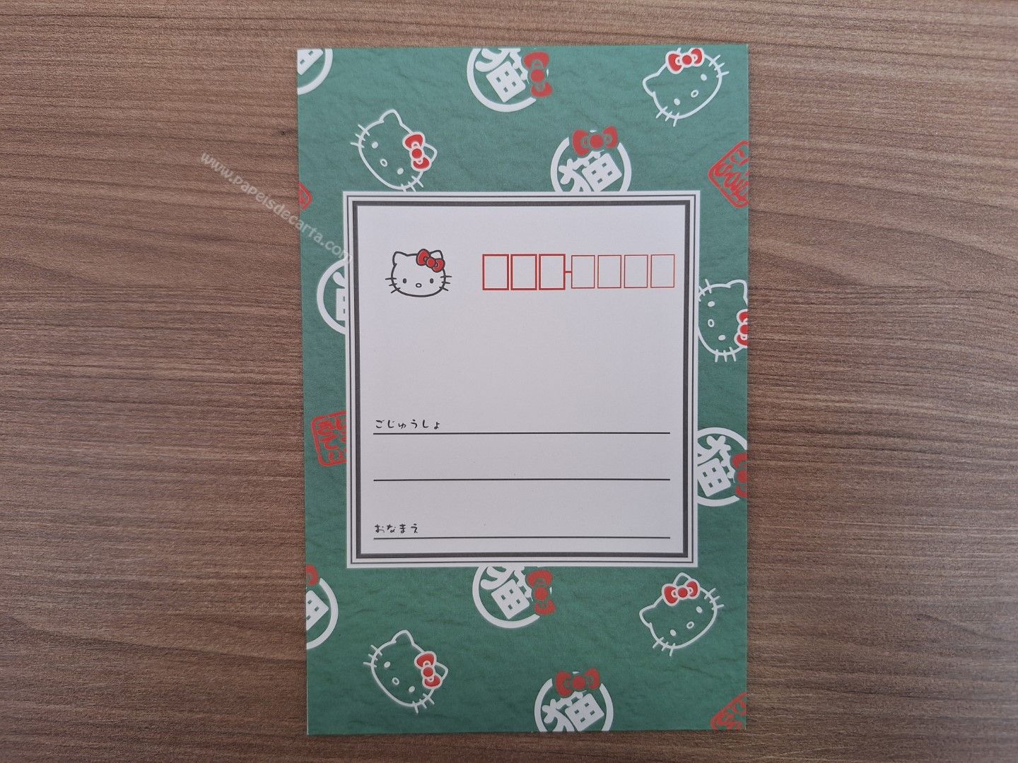 Verso do envelope