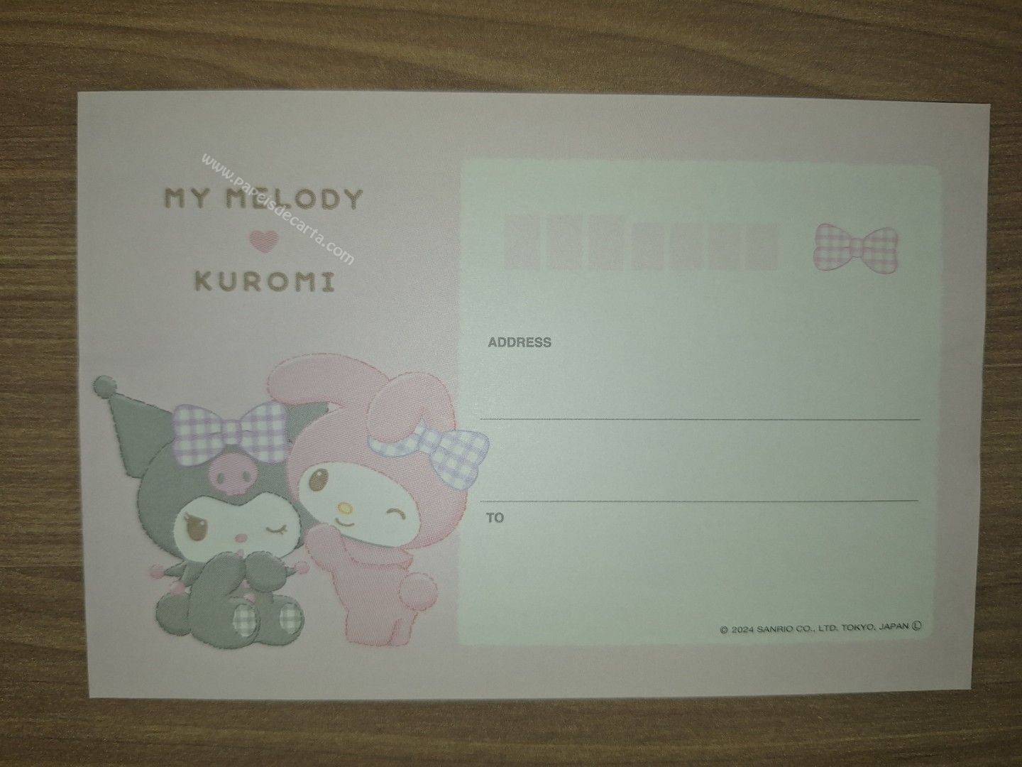 Verso do envelope